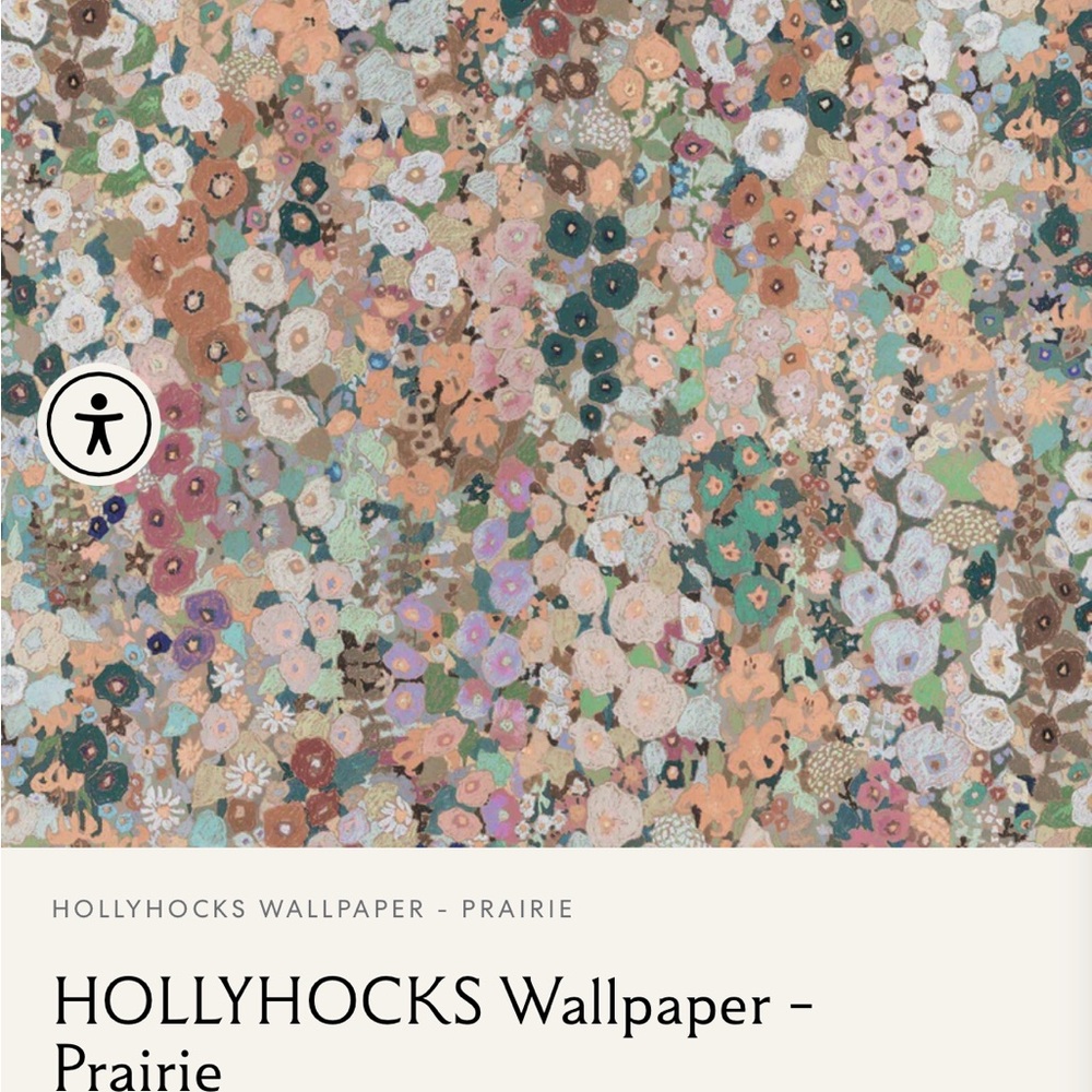House of Hackney 4 Rolls NEW Hollyhocks Floral Wallpaper Prairie Colorway